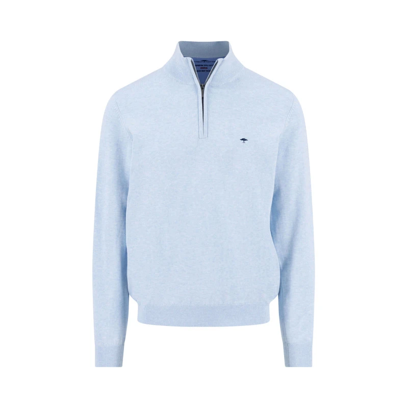 Fynch-Hatton 3 Ply Half Zip Trui | New Breeze | www.pietkoopmans.nl