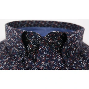 Giordano Overhemd | Marine Brique Print | www.pietkoopmans.nl