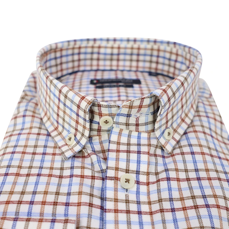 Giordano Soft Flanel Overhemd | Brique Geruit | www.pietkoopmans.nl