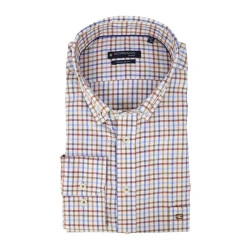 Giordano Soft Flanel Overhemd | Brique Geruit