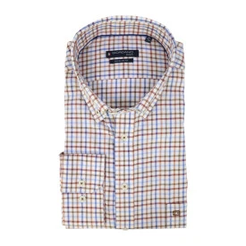 Giordano Soft Flanel Overhemd | Brique Geruit