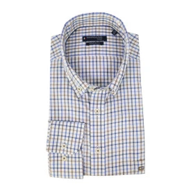 Giordano Soft Flanel Overhemd | Blauw Geruit