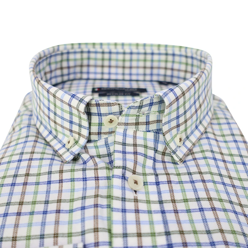 Giordano Soft Flanel Overhemd | Groen Geruit | www.pietkoopmans.nl