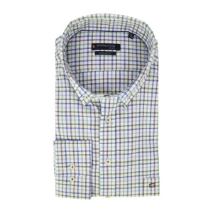 Giordano Soft Flanel Overhemd | Groen Geruit