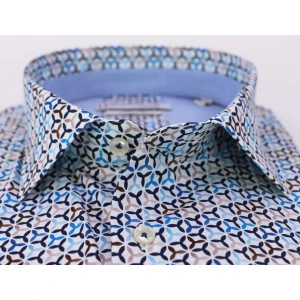 Giordano Stretch Shirt | Aqua Blauw Print
