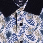 Giordano Polo | Khaki Bladeren Print | www.pietkoopmans.nl