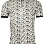 Giordano Polo | Khaki Bladeren Print | www.pietkoopmans.nl