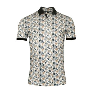 Giordano Polo | Khaki Bladeren Print