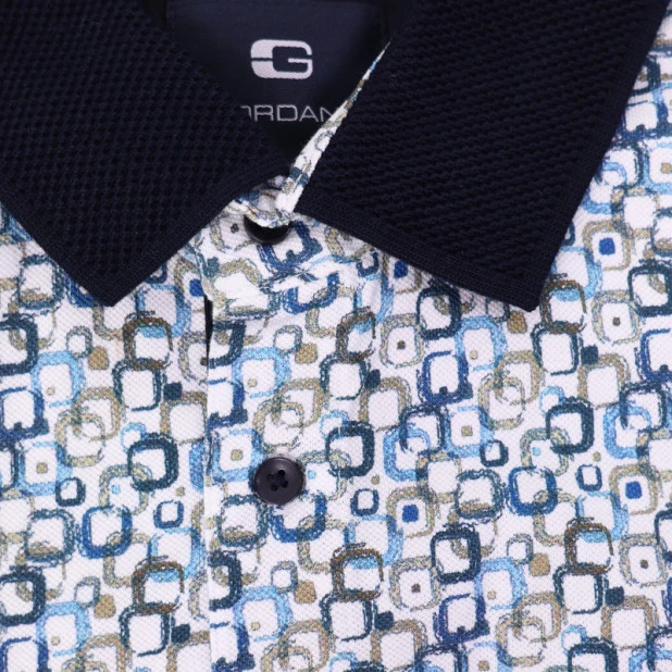 Giordano Polo | Indigo Olijf Print | www.pietkoopmans.nl