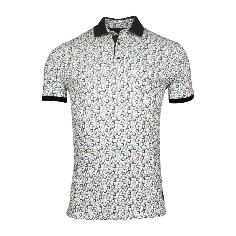 Giordano Polo | Indigo Olijf Print | www.pietkoopmans.nl