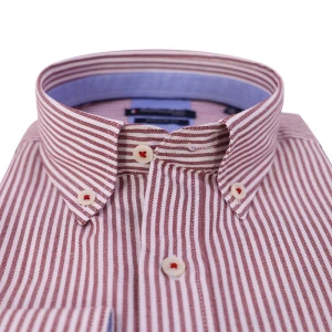 Giordano Overhemd | Warm Rood Gestreept