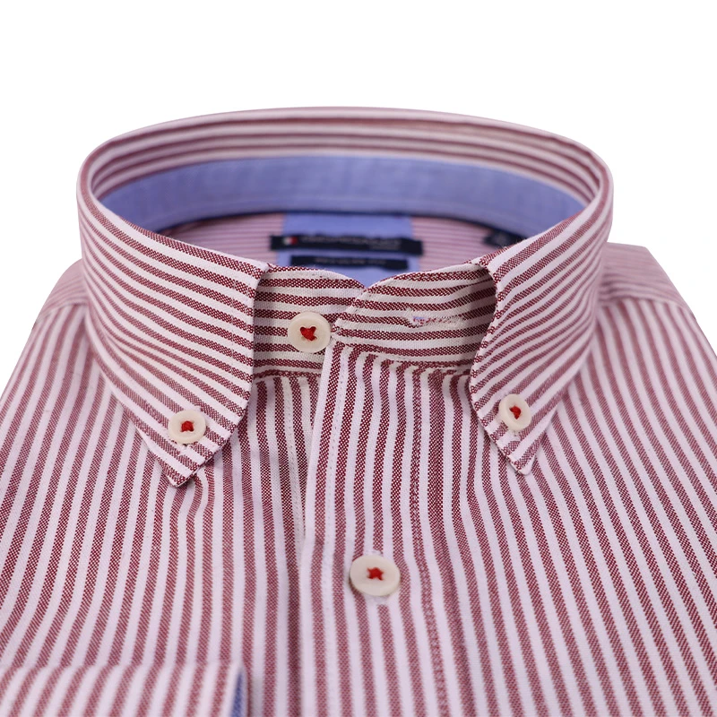 Giordano Overhemd | Warm Rood Gestreept | www.pietkoopmans.nl