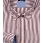 Giordano Overhemd | Warm Rood Gestreept | www.pietkoopmans.nl
