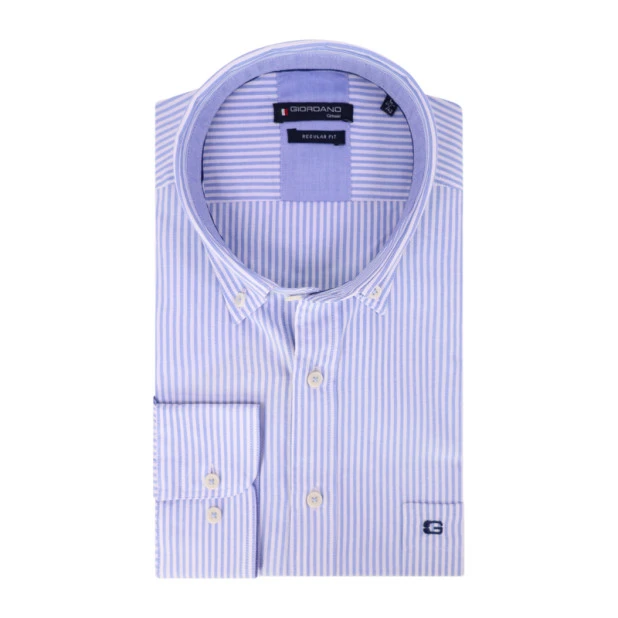 Giordano Overhemd | Wit Blauw Gestreept | www.pietkoopmans.nl