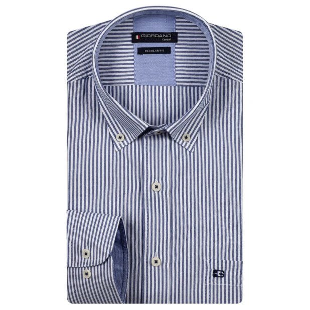 Giordano Overhemd | Blauw Gestreept | www.pietkoopmans.nl