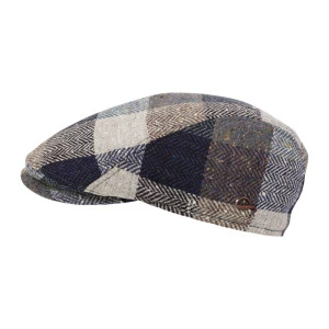 Göttmann Flatcap Jackson Oorkleppen | Taupe Geruit