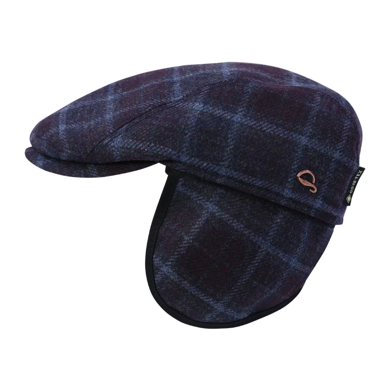 Göttmann Flatcap Jackson Oorkleppen | Bordeaux Geruit | www.pietkoopmans.nl