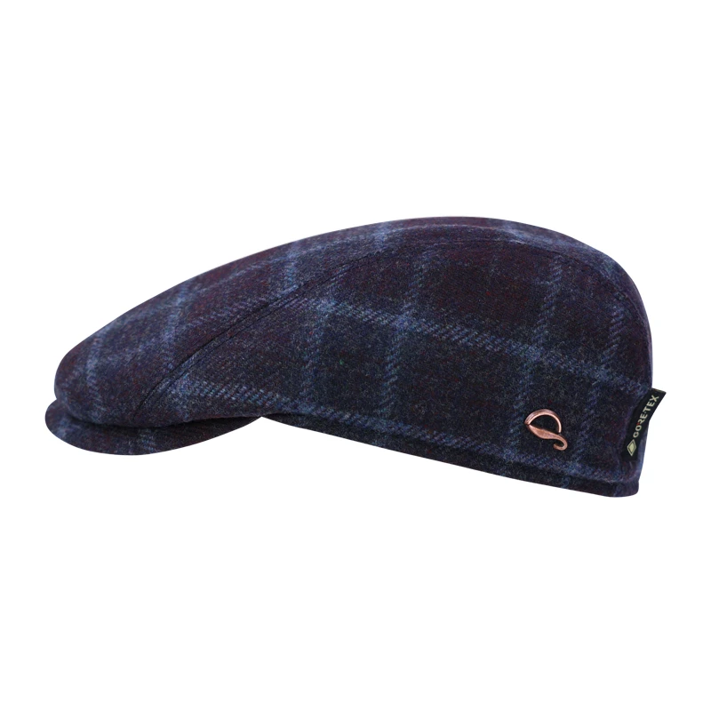 Göttmann Flatcap Jackson Oorkleppen | Bordeaux Geruit | www.pietkoopmans.nl