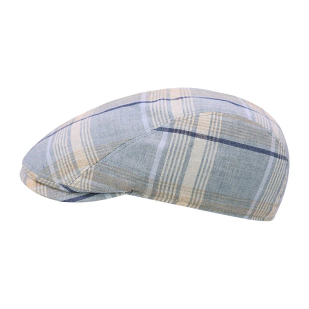 Göttmann Flatcap Jackson | Linnen Geruit | www.pietkoopmans.nl
