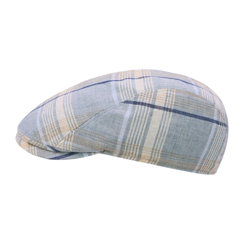Göttmann Flatcap Jackson | Linnen Geruit | www.pietkoopmans.nl