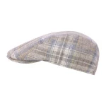 Göttmann Flatcap Richmond | Linnen Beige Geruit | www.pietkoopmans.nl