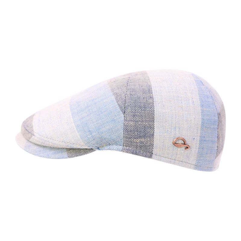 Göttmann Flatcap Linnen | Haywood Blue Stripe | www.pietkoopmans.nl