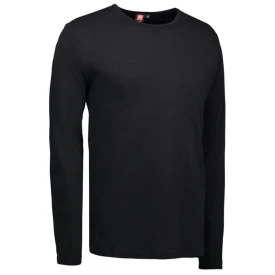 T-Shirt Lange Mouw Interlock | Zwart