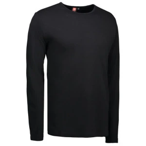 T-Shirt Lange Mouw Interlock | Zwart