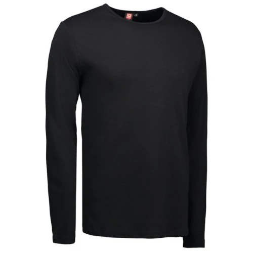T-Shirt Lange Mouw Interlock | Zwart | www.pietkoopmans.nl