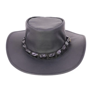 Jacaru Australische Hoed Wild Roo Croc | Zwart