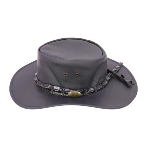 Jacaru Australische Hoed Wild Roo Croc | Zwart