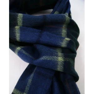 John Hanly Shawl Merino | Groen Raf Geblokt