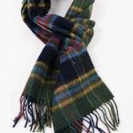 John Hanly Shawl Wol Geweven | Geel Navy Geruit | www.pietkoopmans.nl