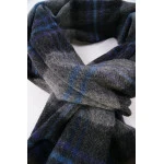 John Hanly Shawl Wol Geweven | Grijs Antra Geruit| www.pietkoopmans.nl