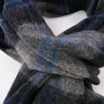 John Hanly Shawl Wol Geweven | Grijs Antra Geruit| www.pietkoopmans.nl