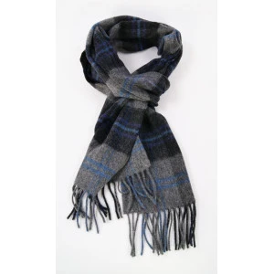 John Hanly Shawl Wol Geweven | Grijs Antra Geruit