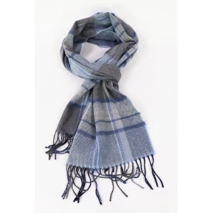 John Hanly Shawl Merino | Raf Lichtgrijs Geruit