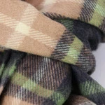 John Hanly Sjaal Merino | Groen Camel Geruit | www.pietkoopmans.nl
