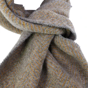 John Hanly Shawl | Geel Grijs Visgraat 