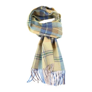 John Hanly Shawl Wol Geweven | Zacht Geel Raf Geruit