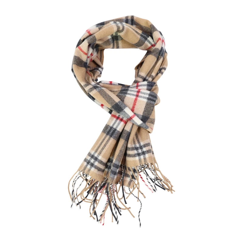John Hanly Shawl Merino | Camel Antra Geruit | www.pietkoopmans.nl