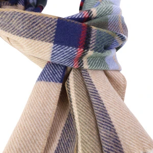 Dante Kasjmier Sjaal | Beige Jade Geblokt