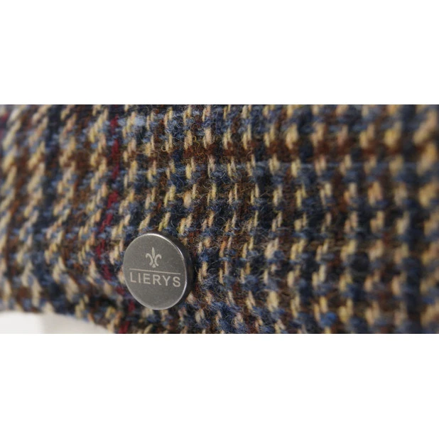 Lierys Flatcap | Bordeaux Camel  Geruit | www.pietkoopmans.nl 