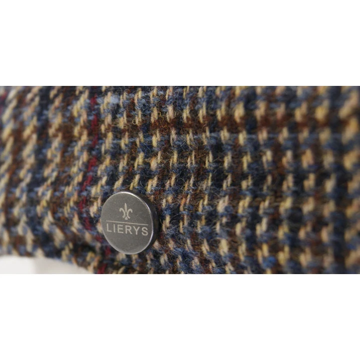 Lierys Flatcap | Bordeaux Camel  Geruit | www.pietkoopmans.nl 