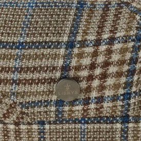 Lierys Zomer Flatcap | Camel Blauw Geruit