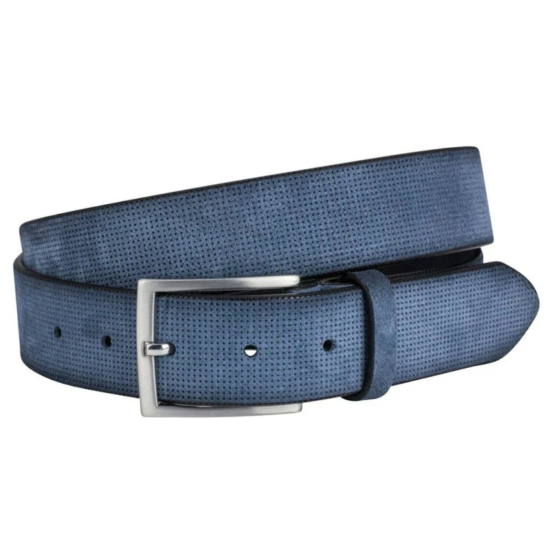 Lindenmann Suede Riem | Indigo | www.pietkoopmans.nl