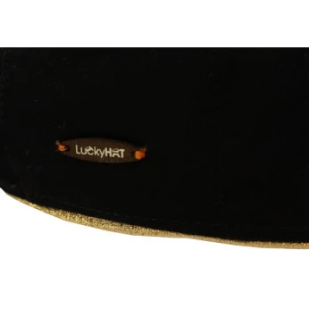 Luckyhat Flat Cap | Zwart Goud | www.pietkoopmans.nl