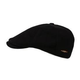 Luckyhat Flat Cap | Zwart Zilver