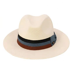 LuckyHat Panama Hoed | Zwart Raf Cognac