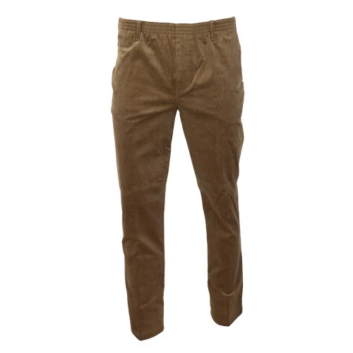 Piet Elastische Taille Ribbroek | Katoen Camel | www.pietkoopmans.nl